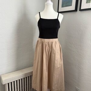 Maeve Black & Beige Two Tone Dress